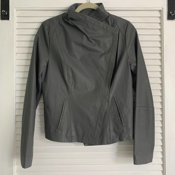 Bagatelle Leather Jacket Gray Size Medium - Picture 3 of 8